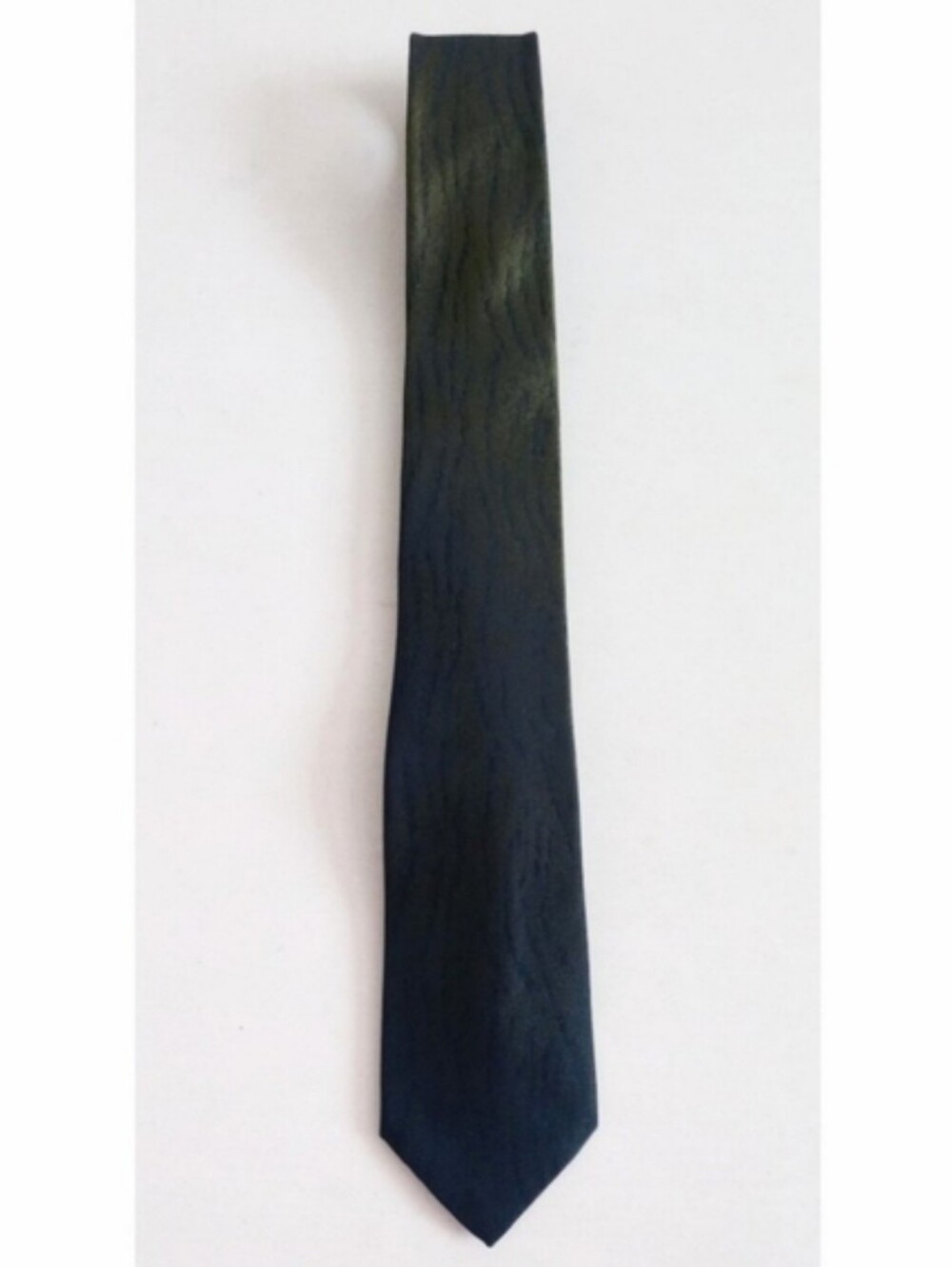 Martini Carl Boston vintage 1950s navy and green gradient silk slim tie
